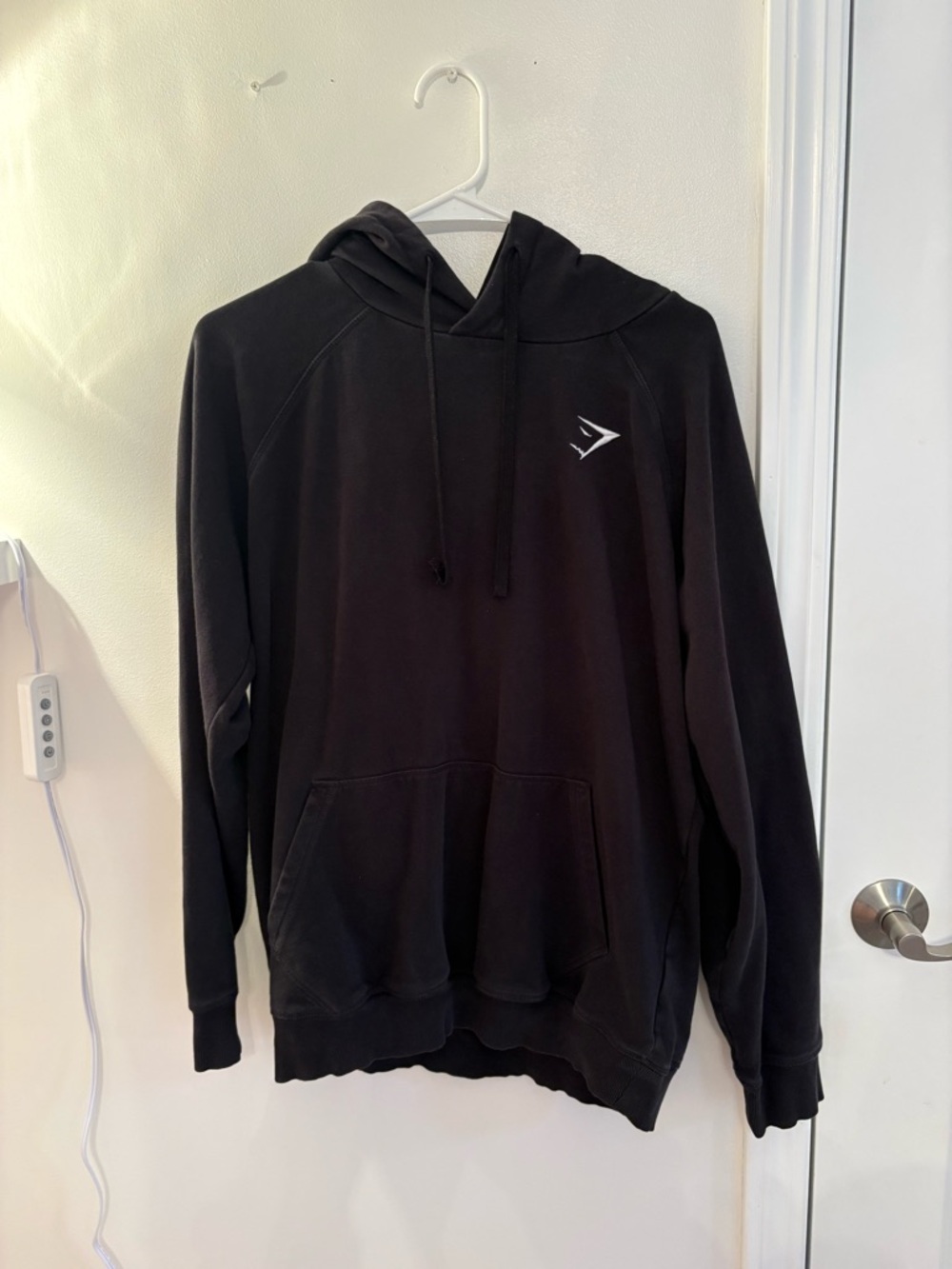Gymshark Black Pullover Hoodie with Small Logo